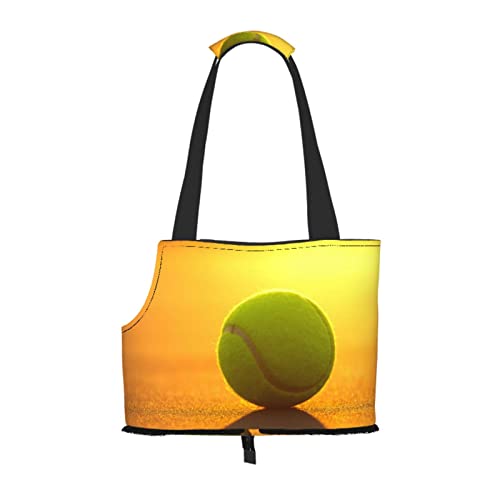 Tennisball-Druck, Haustiertragetaschen, Umhängetasche, Faltbare Einkaufstasche für Haustiere von ANGYANG