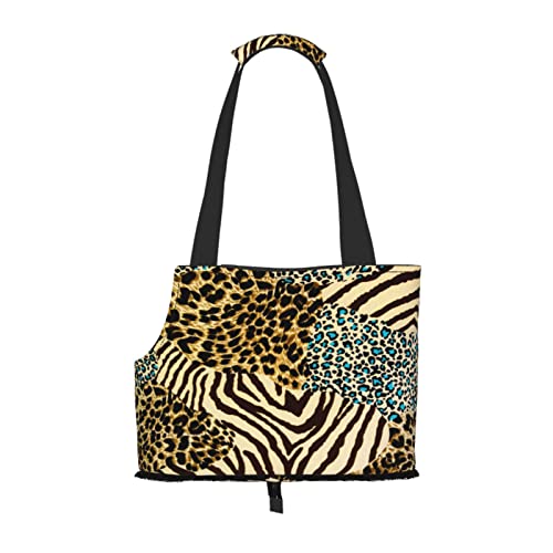 Tiger Prints Zebra, Haustiertragetaschen, Umhängetasche, Faltbare Tragetasche für Haustiere von ANGYANG