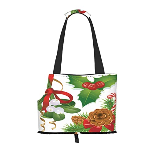 Weihnachtsbaum Mistel, Haustiertragetaschen, Umhängetasche, Faltbare Einkaufstasche für Haustiere von ANGYANG