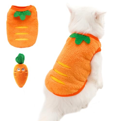 ANIAC Kleiner Hundepullover und Karottenspielzeug-Set, warme Katzenkleidung, Fleece, Welpen-Sweatshirt für kleine Hunde, Mädchen, Jungen, Chihuahua, Pullover, Karotte, Osterkostüm für Yorkie, Mops, ANIAC Kleiner Hundepullover und Karottenspielzeug-Set, warme Katzenkleidung, Fleece, Welpen-Sweatshirt für kleine Hunde, Mädchen, Jungen, Chihuahua, Pullover, Karotte, Osterkostüm für Yorkie, Mops, von ANIAC