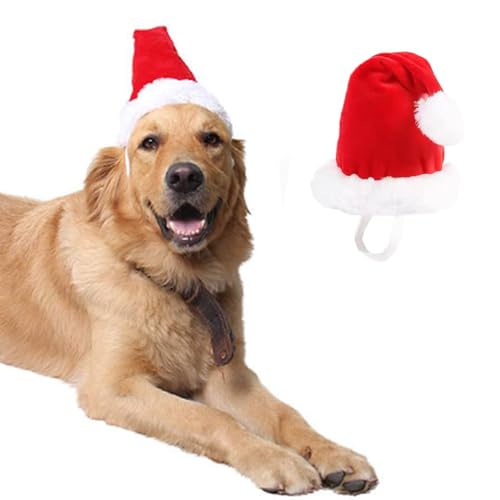 ANIAC Verstellbare 3D-Weihnachtsmütze für mittelgroße bis große Hunde, Weihnachtsmann-Kostüm ANIAC Verstellbare 3D-Weihnachtsmütze für mittelgroße bis große Hunde, Weihnachtsmann-Kostüm von ANIAC
