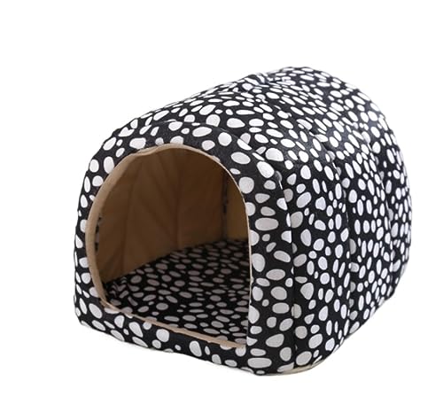 Hundebett Katzenbett Haustierbett Winter Warm Welpe Hund Hellbraun Haustierbett Haus Abnehmbare Hundekatzenbetten Für Kleine Hunde Katzen HundeköRbchen Hundekissen ( Color : C , Size : 42*42*30cm ) von ANIIC