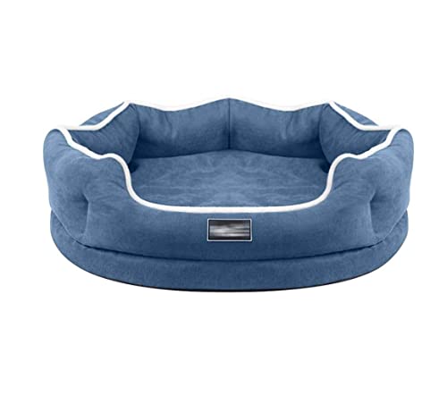 Hundebett Katzenbett Katzenbett, Hundebett, Haustierbett, Welpensofa, Wendekissen, Hundekorb, Maschinenwaschbare Hundematratze, Weich HundeköRbchen Hundekissen ( Color : Blu , Size : 55*45*20cm ) von ANIIC