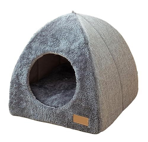 Hundebett Katzenbett Katzenbett Für Innenkatzen, Haustier-Hundehöhlenbett, Haustierzelthöhle, Iglu-Bett Für Katzen, Kleine Hunde, Kätzchenbett, Katzenzelt HundeköRbchen Hundekissen (Color : A, Size von ANIIC