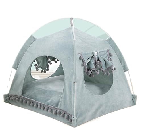 Hundebett Katzenbett Katzenzelt, Pop-Up-Katzenhaus, Outdoor-Haustiergehege, Zelt, Tragbarer Innen-Laufstall Für Katzen, Kleine Hunde Im Hof HundeköRbchen Hundekissen (Color : A, Size : 36 * 36cm) von ANIIC