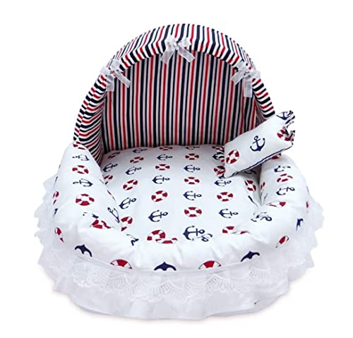 Hundebett Katzenbett Welpen-Prinzessin-Zelt-Bett-Haus Für Waschbares Sommer-Haustier-Bett-Katzen-Haustier-Nest-Zwinger-Matten-Kissen Für Kleinen Mittelgroßen Hund HundeköRbchen Hundekissen ( Color : A Hundebett Katzenbett Welpen-Prinzessin-Zelt-Bett-Haus Für Waschbares Sommer-Haustier-Bett-Katzen-Haustier-Nest-Zwinger-Matten-Kissen Für Kleinen Mittelgroßen Hund HundeköRbchen Hundekissen ( Color : A von ANIIC