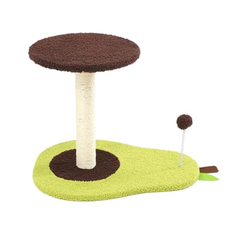 Kratzbaum Avocado-Katzenbaum Für Den Innenbereich, Katzenbaumturm, Gemütliche Sitzstange, Sisal-Katzenkratzbäume Katzenbaum (Color : Grün, Size : 49 * 35 * 38cmcm) von ANIIC