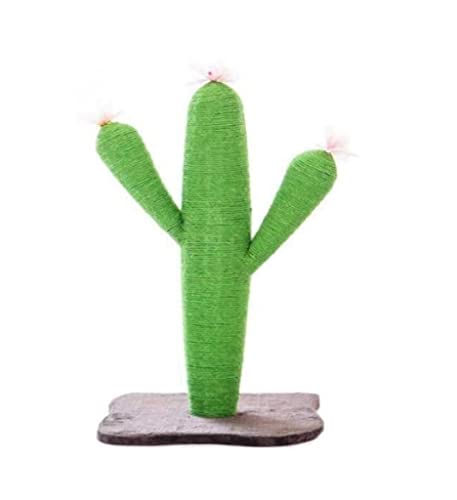 Kratzbaum Cactus Cat Scratcher Schützen Sie Ihre Möbel Mit Natürlichen Sisal-Kratzbäumen Und -Pads, Katzenkratzbaum Katzenbaum (Blue : Grün, Size : 55cm) von ANIIC