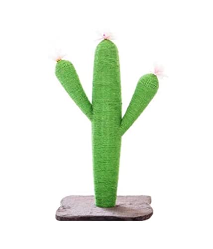 Kratzbaum Cactus Cat Scratcher Schützen Sie Ihre Möbel Mit Natürlichen Sisal-Kratzbäumen Und -Pads, Katzenkratzbaum Katzenbaum (Blue : Grün, Size : 80cm) von ANIIC