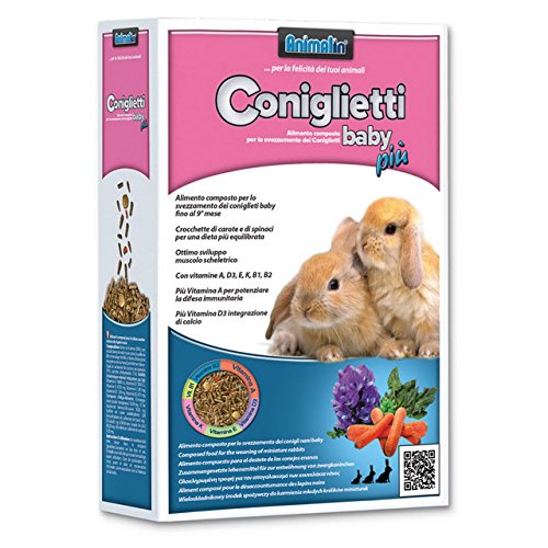 Futtermittel Mix Kaninchen Baby Piu 'von 800 g Lebensmittel Set für Zwergkaninchen von ANIMALIN