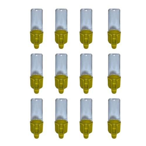 ANIMALPLAST 12 Stück 100 ml Vogelwasserspender, Vogelfutterspender, Vogelkäfig, hängender automatischer Wassersamenspender, geeignet für kleine bis mittelgroße Vögel (Kristall-Gelb, dünnes Netz) ANIMALPLAST 12 Stück 100 ml Vogelwasserspender, Vogelfutterspender, Vogelkäfig, hängender automatischer Wassersamenspender, geeignet für kleine bis mittelgroße Vögel (Kristall-Gelb, dünnes Netz) von ANIMALPLAST