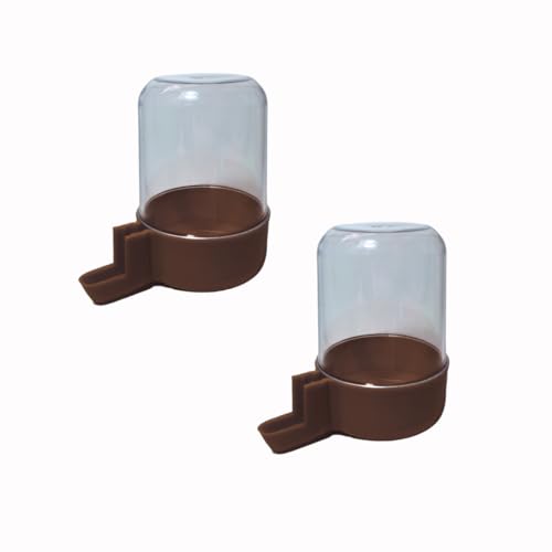 ANIMALPLAST 2 Stück 300 ml Vogelwasserspender, Vogelfutterspender, Vogelkäfig, hängender automatischer Wassersamenspender, geeignet für kleine bis mittelgroße Vögel (Kristall-Braun, dünnes Netz) ANIMALPLAST 2 Stück 300 ml Vogelwasserspender, Vogelfutterspender, Vogelkäfig, hängender automatischer Wassersamenspender, geeignet für kleine bis mittelgroße Vögel (Kristall-Braun, dünnes Netz) von ANIMALPLAST