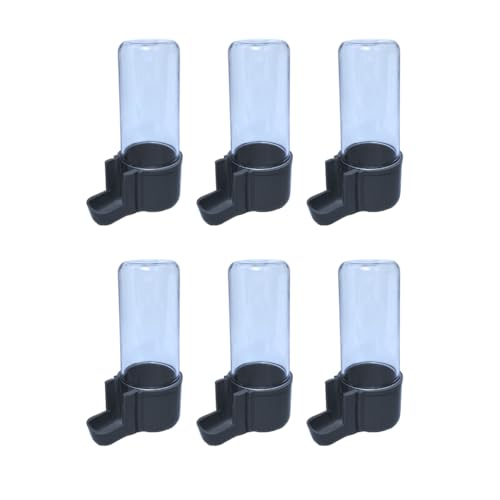 ANIMALPLAST 6 Stück 100 ml Vogelwasserspender, Vogelfutterspender, Vogelkäfig, hängender automatischer Wassersamenspender, geeignet für kleine bis mittelgroße Vögel (Kristall-Schwarz, breites Netz) ANIMALPLAST 6 Stück 100 ml Vogelwasserspender, Vogelfutterspender, Vogelkäfig, hängender automatischer Wassersamenspender, geeignet für kleine bis mittelgroße Vögel (Kristall-Schwarz, breites Netz) von ANIMALPLAST