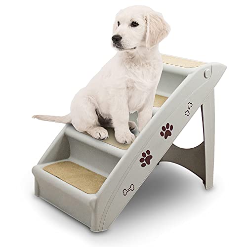ANIMEL Hundetreppe Tiertreppe Katzentreppe Welpentreppe Haustiertreppe Treppe Hund Katze Einstiegshilfe für Auto, Bett, Couch bis 100kg von ANIMEL