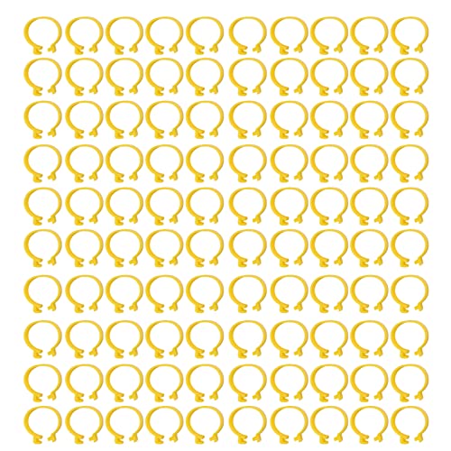 ANKROYU 100pcs Wiederverwendbare Geflügelbeinbänder langlebige Kunststoff -Hühner -Knöchelringe für die Identifizierung von Entengans Identifikation und Zuchtmarkierungsfarm. Nutzung (25mm) von ANKROYU