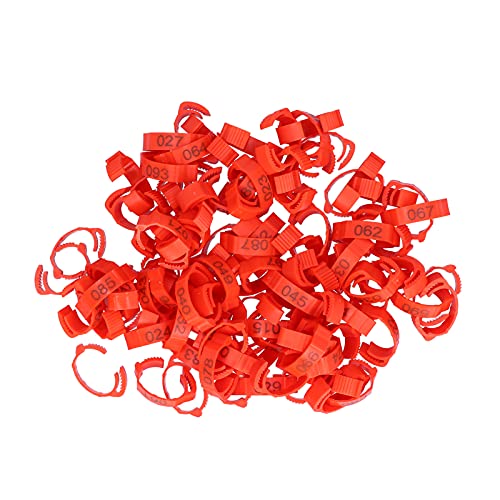 ANKROYU Geflügelbeinbänder Clip zu Fußringen langlebige einstellbare nummerierte 01 bis 100 für Hühnerente Gänse Identifikation aus hochwertiger PP -Kunststoff OrangeRed Color 100pcs ANKROYU Geflügelbeinbänder Clip zu Fußringen langlebige einstellbare nummerierte 01 bis 100 für Hühnerente Gänse Identifikation aus hochwertiger PP -Kunststoff OrangeRed Color 100pcs von ANKROYU