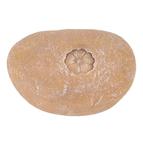 ANKROYU Pet Memorial Garden Stone DIY Schriftzug Simulation Kieselsteine ​​Haustier -Grabmarker für Hunde Katzen im Freien Rasengartenharz Material Wetterfest (Kleiner Blumenstein Sandgelb) von ANKROYU