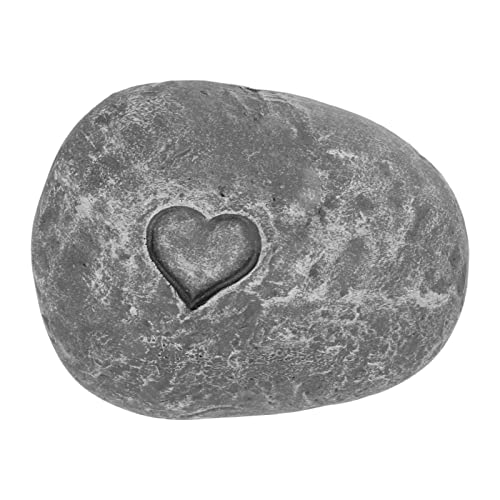 ANKROYU Pet Memorial Garden Stone DIY Schriftzug Simulation Kieselsteine ​​Haustier -Grabmarker für Hunde Katzen im Freien Rasengartenharz Material Wetterfest (Liebes Steingrau) von ANKROYU