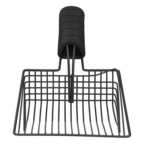 ANKROYU Premium Metal Cat Crates Scoop mit hohlem Sifter Langgang Griff Ergonomisches Design für eine effiziente Reinigung von Katzenabfällen Langlebige rostbezogene Eisenkonstruktion (Große Größe) von ANKROYU