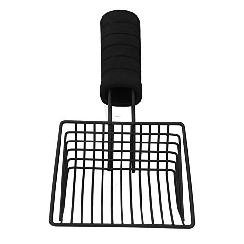 ANKROYU Premium Metal Cat Crates Scoop mit hohlem Sifter Langgang Griff Ergonomisches Design für eine effiziente Reinigung von Katzenabfällen Langlebige rostbezogene Eisenkonstruktion (Medium) von ANKROYU