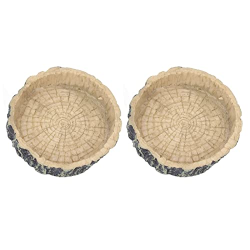 ANKROYU Reptilienwasserschale Reptilienfuttergericht Unbrechbares Harz Zwei Fütterungsschalen für kleine Haustiere Schildkröte Gecko Echsenspinne Chameleon 2pcs Set 10x2 5 cm ANKROYU Reptilienwasserschale Reptilienfuttergericht Unbrechbares Harz Zwei Fütterungsschalen für kleine Haustiere Schildkröte Gecko Echsenspinne Chameleon 2pcs Set 10x2 5 cm von ANKROYU