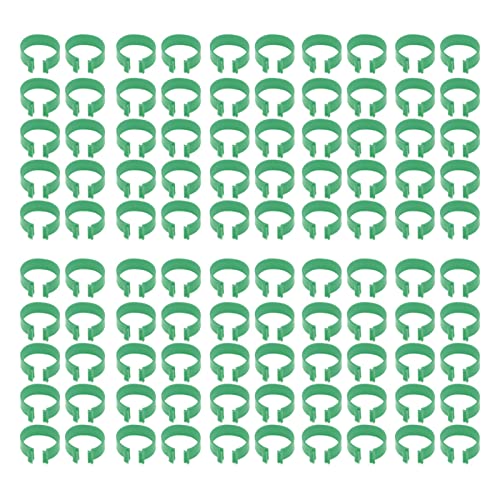 Geflügelfüße Ringe Offener Typ wiederverwendbares haltbarer Hühnerente Gans Fußringe zur Identifizierung und Markierung verschiedener Geflügelarten PP -Material 100 PCs (20 mm) von ANKROYU