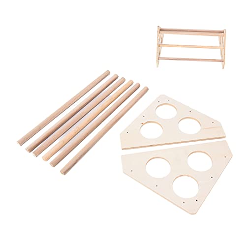Handgemachte Vogelstandhalter Hühnchenholz Roost Rack Langlebige robuste Training Küken Ruhestand Geflügelhaus Home Farm Logs Composite Wood 36x26.5x17.3 cm von ANKROYU