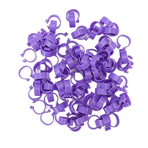Hühnerfuß Ring Ente Henner Gans Beine Ringe Clip Premium Langlebige Plastik PP Geflügel Fuß Ring Landwirtschaft Werkzeuge für Geflügelrassen Enten Hühner Gänse 100 Stcs (25mm) von ANKROYU