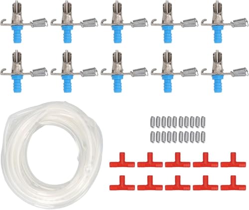 Kaninchenwassernippel Automatische verzinkte haltbare Kaninchenwassertrinker -Feeder mit 5 m Röhrchen für kleine Tiere Geflügelwässerungssystem für Kaninchen von ANKROYU