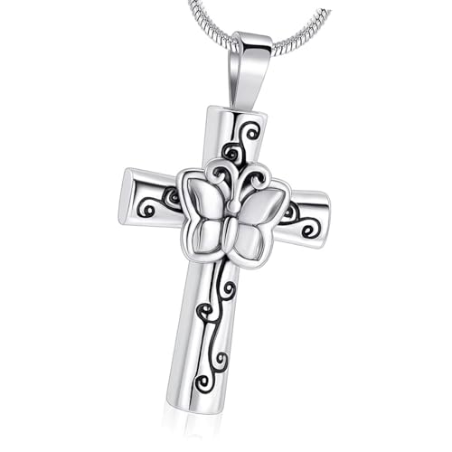 ANMITI Gedenk Halskette Asche Behälter Lockerhälfte Hals Schmuck Für Asche/Haar ANMITI Gedenk Halskette Asche Behälter Lockerhälfte Hals Schmuck Für Asche/Haar von ANMITI