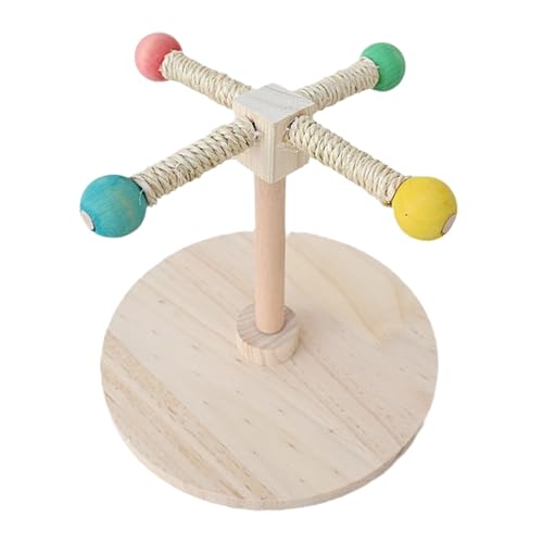ANMITI Tabletop Bird Barch Mit Einfacher Installation Für Papageien Shotes Conures Lovebirds Cockatiels Interactive Spinnings Spielzeug von ANMITI