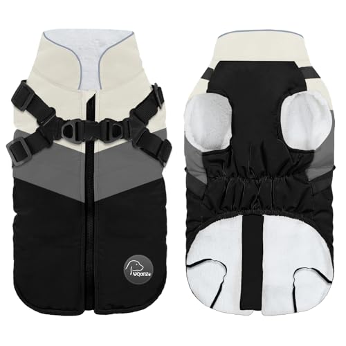 ANNICOO Warmer Hunde-Wintermantel, wasserdichte Hundejacke mit integriertem Geschirr, Kaltwettermantel mit reflektierenden Streifen, warmer Wintermantel für kleine, mittelgroße Hunde, kaltes Wetter, ANNICOO Warmer Hunde-Wintermantel, wasserdichte Hundejacke mit integriertem Geschirr, Kaltwettermantel mit reflektierenden Streifen, warmer Wintermantel für kleine, mittelgroße Hunde, kaltes Wetter, von ANNICOO