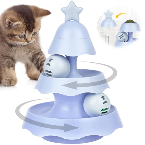ANOMM Tower of Tracks Interaktives Katzenspielzeug, 3-Stufiger Turm mit Katzenminzenball Obenauf, Kreisbahn mit LED-Ball Befriedigt Kittys Spielen Training Bedürfnisse, Blau ANOMM Tower of Tracks Interaktives Katzenspielzeug, 3-Stufiger Turm mit Katzenminzenball Obenauf, Kreisbahn mit LED-Ball Befriedigt Kittys Spielen Training Bedürfnisse, Blau von ANOMM