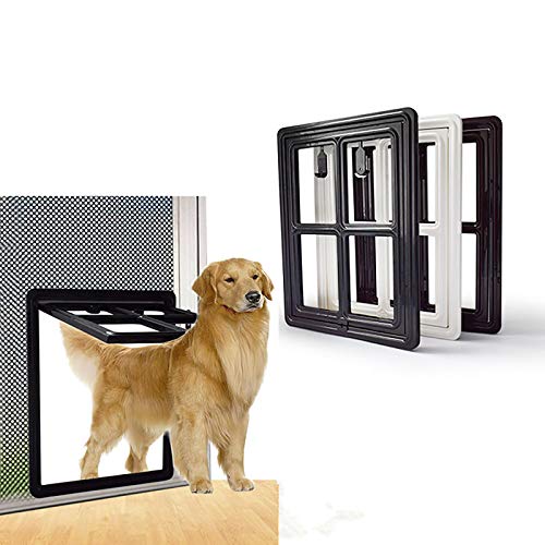 ANQI Haustier-Gitter für Hunde, magnetisch, abschließbar, für große Hunde, Katzen, einfache Installation, Schwarz, XL von ANQI