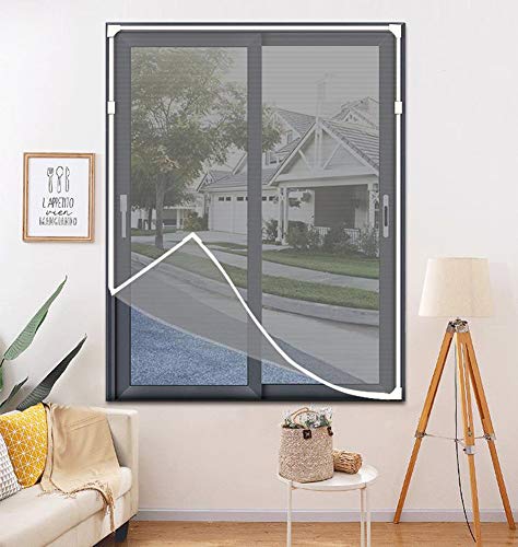ANQI Verstellbares magnetisches Katzen-Sicherheits-Fenster-Netz-Vorhang, transparentes Insekten-Moskitonetz, DIY-Fensternetz mit weißem Rahmen, zuschneidbar ANQI Verstellbares magnetisches Katzen-Sicherheits-Fenster-Netz-Vorhang, transparentes Insekten-Moskitonetz, DIY-Fensternetz mit weißem Rahmen, zuschneidbar von ANQI