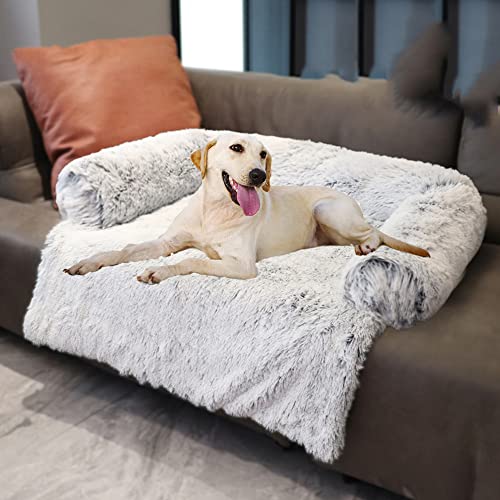 ANQI Orthopädisches Hundebett für Kleine Mittlere Große Hunde,Plüsch Hundesofa Hundekörbchen mit Abnehmbarem Bezug,Weiches Flauschig hundekissen,waschbare Hundesofa,XXL Hundematte Tierbett von ANQI