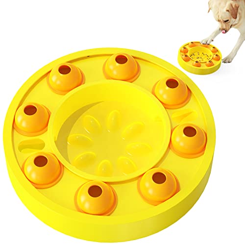 ANROD Hunde-Puzzle-Spielzeug, Anfänger, IQ-Training, Futterspender, intelligentes Spielzeug für Welpen, Haustiere (gelb) von ANROD