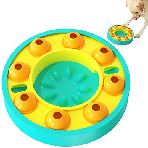 ANROD Hunde-Puzzle-Spielzeug für Anfänger, IQ-Training, Futterspender, intelligentes Spielzeug für Welpen, Haustiere (blau-gelb) von ANROD