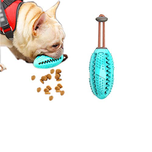 ANROD Hundebissspielzeug zur Zahnreinigung Futterverteilung IQ Ball Gummi Kauzahnbürste Beißfestes,Langlebig und für Kleine und Mittlere Hundeinteraktionen Geeignet (Blau) von ANROD