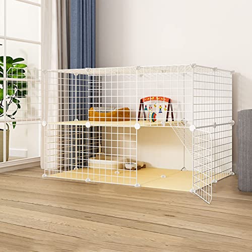 ANSNOW 2-Stöckiger Großer Katzenkäfig Zum Selbermachen, Haustier-Laufstall, Katzenlaufstall, Katzenkäfige Für Den Innenbereich, Mit Katzennest + Hängematte + Katzentoilette + Katzennapf, Leicht Zu R ANSNOW 2-Stöckiger Großer Katzenkäfig Zum Selbermachen, Haustier-Laufstall, Katzenlaufstall, Katzenkäfige Für Den Innenbereich, Mit Katzennest + Hängematte + Katzentoilette + Katzennapf, Leicht Zu R von ANSNOW