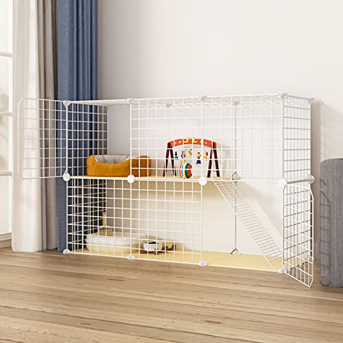 ANSNOW 2-Stöckiger Großer Katzenkäfig Zum Selbermachen, Haustier-Laufstall, Katzenlaufstall, Katzenkäfige Für Den Innenbereich, Mit Katzennest + Hängematte + Katzentoilette + Katzennapf, Leicht Zu R ANSNOW 2-Stöckiger Großer Katzenkäfig Zum Selbermachen, Haustier-Laufstall, Katzenlaufstall, Katzenkäfige Für Den Innenbereich, Mit Katzennest + Hängematte + Katzentoilette + Katzennapf, Leicht Zu R von ANSNOW