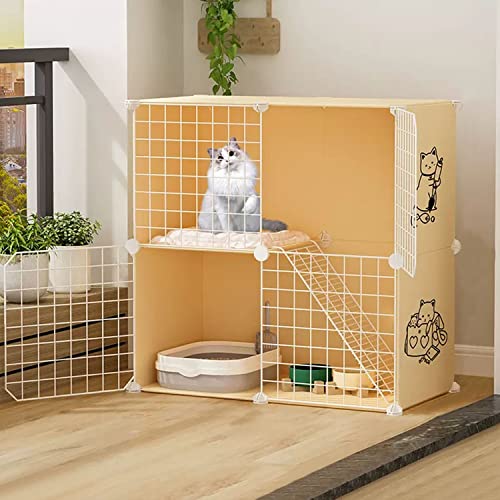 ANSNOW 2-Stöckiger Katzenkäfigträger, Katzenkäfige Für Hauskatzen, Katzenschrank, Katzenlaufstall, Haustierlaufstall Groß, Mit Katzennest + Hängematte + Katzentoilette + Katzennapf, Für 1–3 Katzen/G ANSNOW 2-Stöckiger Katzenkäfigträger, Katzenkäfige Für Hauskatzen, Katzenschrank, Katzenlaufstall, Haustierlaufstall Groß, Mit Katzennest + Hängematte + Katzentoilette + Katzennapf, Für 1–3 Katzen/G von ANSNOW