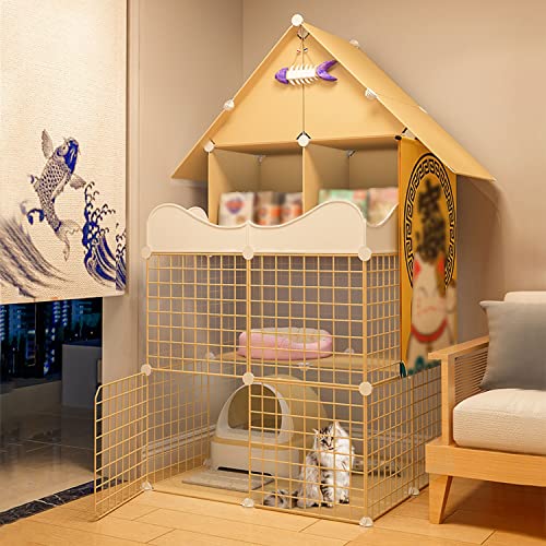 ANSNOW 3-Stöckiger Katzenkäfig Für Den Innenbereich, Großes Diy-Katzengehege Mit Türen, Laufstall Für Haustiere, Haustierkäfige Für Katzen, Katzenvilla, Katzengehege Für Den Innenbereich, Aufbewahru ANSNOW 3-Stöckiger Katzenkäfig Für Den Innenbereich, Großes Diy-Katzengehege Mit Türen, Laufstall Für Haustiere, Haustierkäfige Für Katzen, Katzenvilla, Katzengehege Für Den Innenbereich, Aufbewahru von ANSNOW