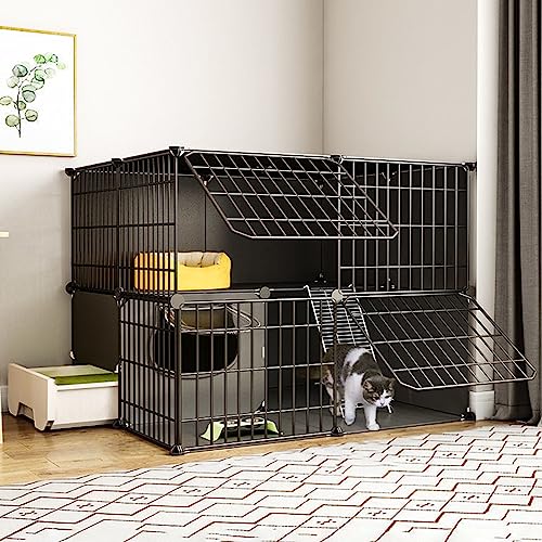 ANSNOW Abnehmbarer Katzen-Laufstall, Metalldraht-Zwinger, Katzenkäfige Für Den Innenbereich, Groß, Mit Katzentoilette, Katzenhäuser, Kiste, Großer Übungsort Für Katzen Im Innenbereich/37,4" L * 28,7 ANSNOW Abnehmbarer Katzen-Laufstall, Metalldraht-Zwinger, Katzenkäfige Für Den Innenbereich, Groß, Mit Katzentoilette, Katzenhäuser, Kiste, Großer Übungsort Für Katzen Im Innenbereich/37,4" L * 28,7 von ANSNOW