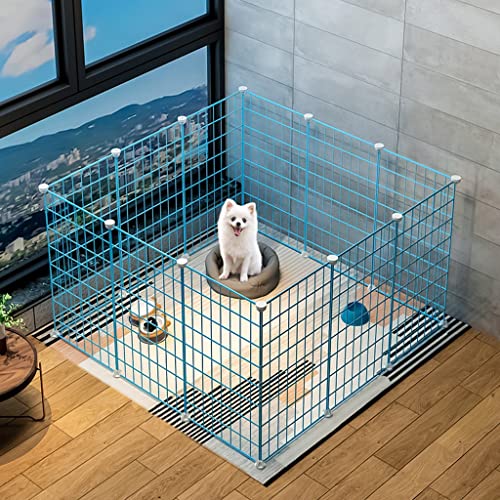 ANSNOW Erhöhter Hundezaun Für Den Innenbereich, Großer Diy-Katzenkäfig, Katzenzaun Für Den Innenbereich, Abnehmbarer Metalldraht, Hundekäfigkiste, Geeignet Für Alle Arten Von Kleintieren/Eine Farbe/ von ANSNOW