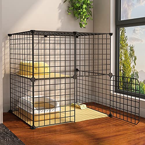 ANSNOW Große Katzenkäfige, Umschließender Käfig, Groß Für Den Innenbereich Mit Plattformen, Kätzchen-Laufstall, Ideal Für 1–2 Katzen, 29,5 L X 15,3 B X 28,7 H/Schwarz ANSNOW Große Katzenkäfige, Umschließender Käfig, Groß Für Den Innenbereich Mit Plattformen, Kätzchen-Laufstall, Ideal Für 1–2 Katzen, 29,5 L X 15,3 B X 28,7 H/Schwarz von ANSNOW