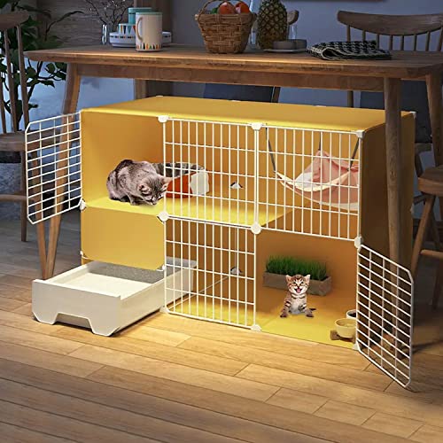 ANSNOW Großer Katzenkäfig, DIY-Laufstall Für Haustiere, Katzenkäfige Für Den Innenbereich, Groß, Mit Katzentoilette, Kätzchenkäfig, Haustierzaun Für Kätzchenübungen, Gehege, Großer Übungsplatz Für 1 ANSNOW Großer Katzenkäfig, DIY-Laufstall Für Haustiere, Katzenkäfige Für Den Innenbereich, Groß, Mit Katzentoilette, Kätzchenkäfig, Haustierzaun Für Kätzchenübungen, Gehege, Großer Übungsplatz Für 1 von ANSNOW