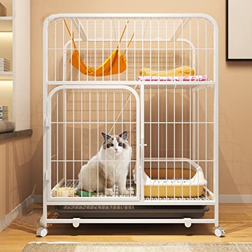 ANSNOW Großer Katzenkäfig, Katzengehege Mit Universalrädern, Metall-Haustierkiste, Kleintierhaus Für Drinnen Und Draußen, Mit Türen Und Tabletts, Katzenlaufstall, Zusammenklappbare Katzenvilla/Weiß- ANSNOW Großer Katzenkäfig, Katzengehege Mit Universalrädern, Metall-Haustierkiste, Kleintierhaus Für Drinnen Und Draußen, Mit Türen Und Tabletts, Katzenlaufstall, Zusammenklappbare Katzenvilla/Weiß- von ANSNOW