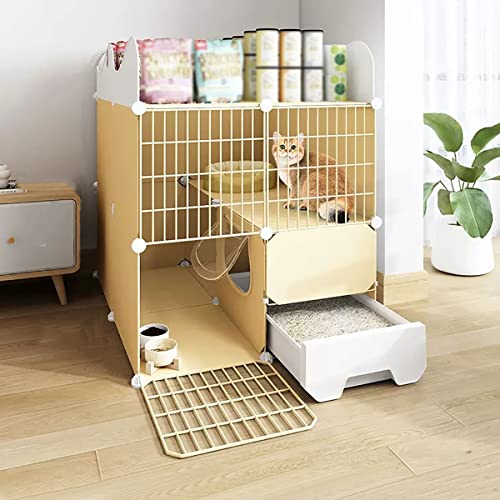 ANSNOW Großer Katzenkäfig, Katzenkäfig-Ecke, Große 2-Stöckige Katzenhütten, Diy-Katzenkäfig-Laufstall Für Den Innenbereich, Abnehmbare Metalldrahthütten, Großer Übungsbereich Für 1–2 Katzen, Kleine ANSNOW Großer Katzenkäfig, Katzenkäfig-Ecke, Große 2-Stöckige Katzenhütten, Diy-Katzenkäfig-Laufstall Für Den Innenbereich, Abnehmbare Metalldrahthütten, Großer Übungsbereich Für 1–2 Katzen, Kleine von ANSNOW