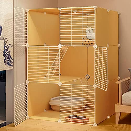 ANSNOW Großer Katzenkäfig, Katzenkäfige Für Hauskatzen, Diy-Katzenlaufstall Für Kleintiere, Mit Katzennapf + Katzentoilette + Katzennest + Hängematte + Leiter, Idealer Übungsort Für 1–3 Katzen/75*75 ANSNOW Großer Katzenkäfig, Katzenkäfige Für Hauskatzen, Diy-Katzenlaufstall Für Kleintiere, Mit Katzennapf + Katzentoilette + Katzennest + Hängematte + Leiter, Idealer Übungsort Für 1–3 Katzen/75*75 von ANSNOW